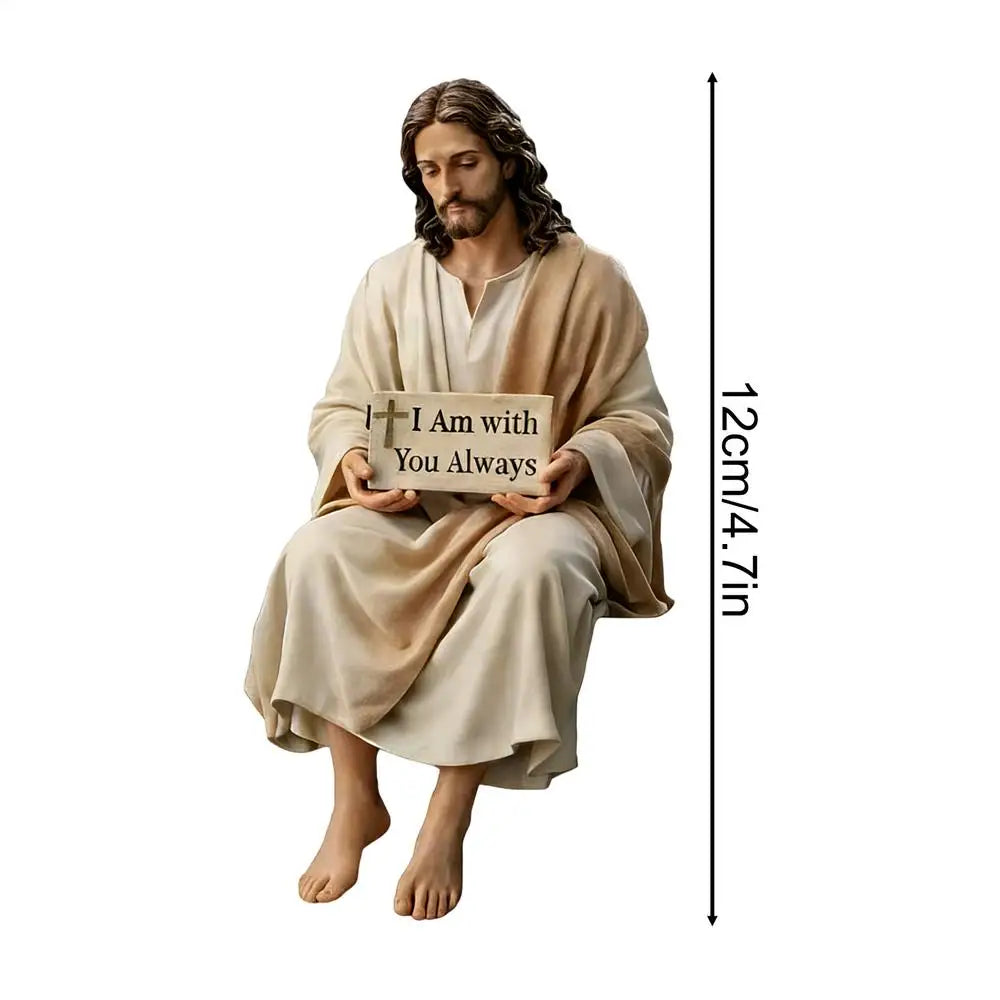 Divine Grace Hand-Painted Jesus Resin Statue