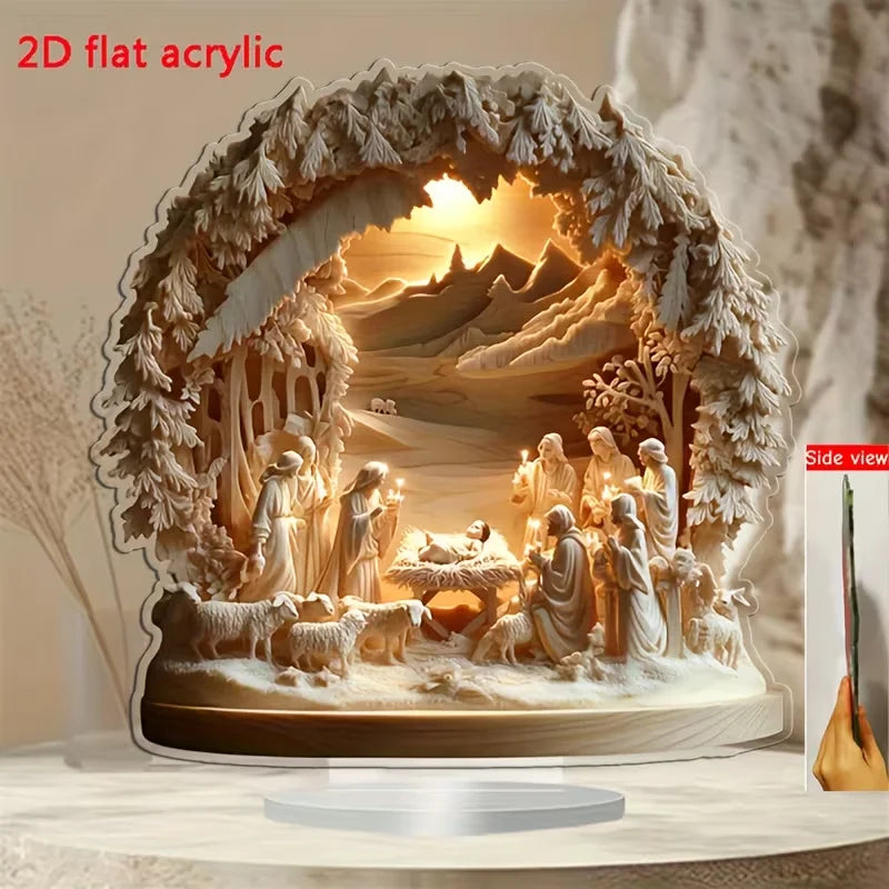 Nativity Jesus Scene Decorative Ornament