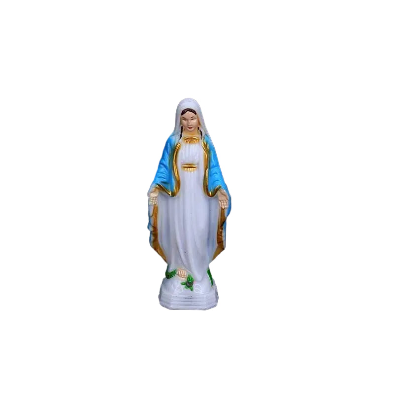 Catholic Plastic Blue Mary Statue