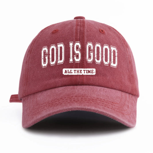GOD IS GOOD Washed Baseball Hat