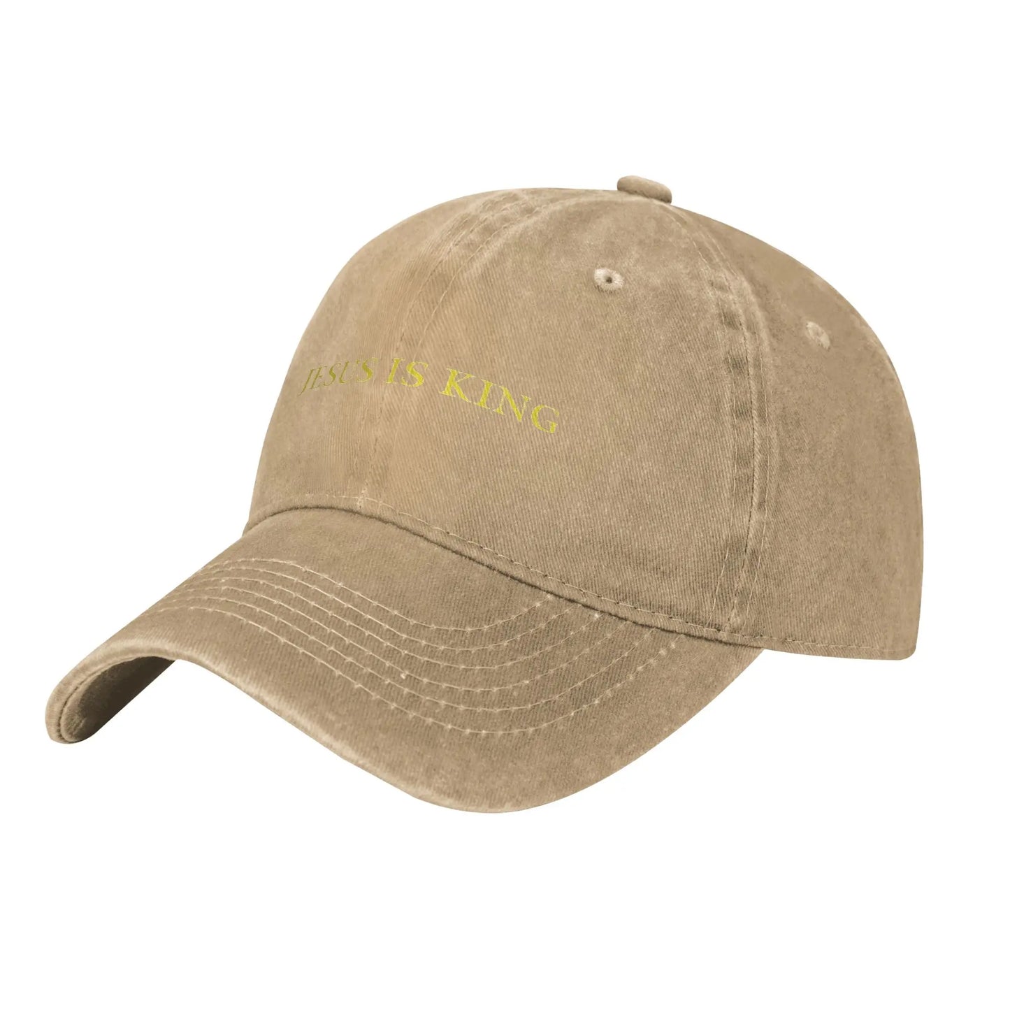 Jesus is King Baseball Cap Distressed