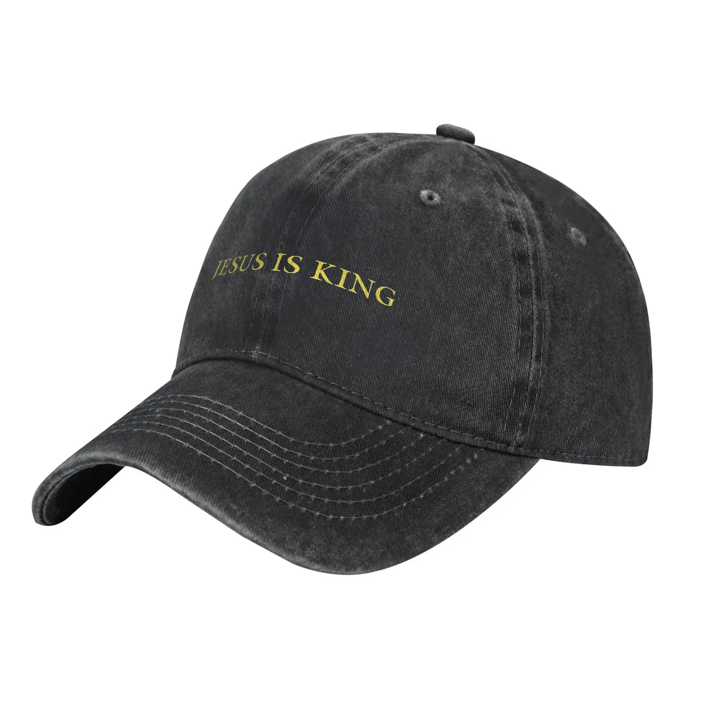 Jesus is King Baseball Cap Distressed