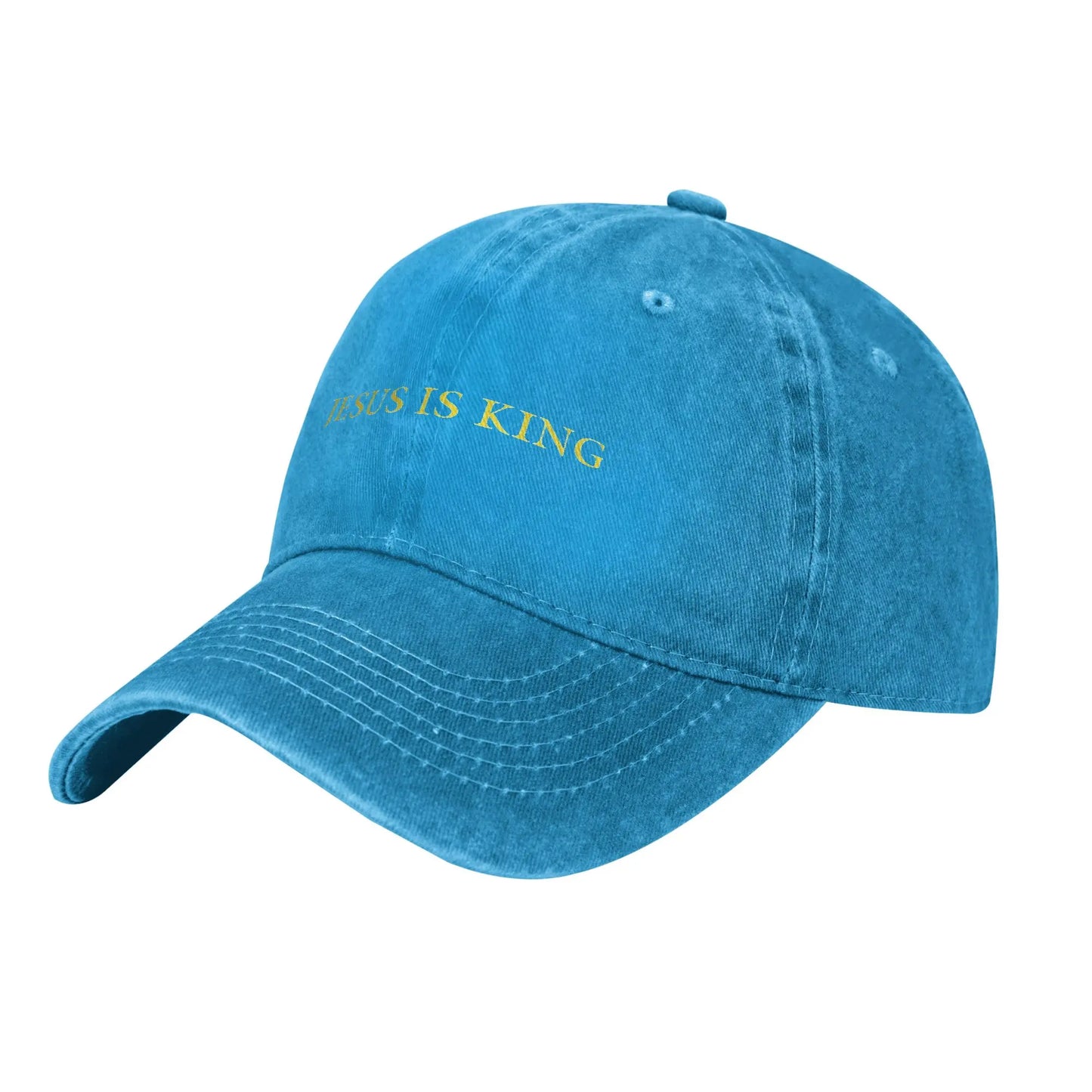Jesus is King Baseball Cap Distressed