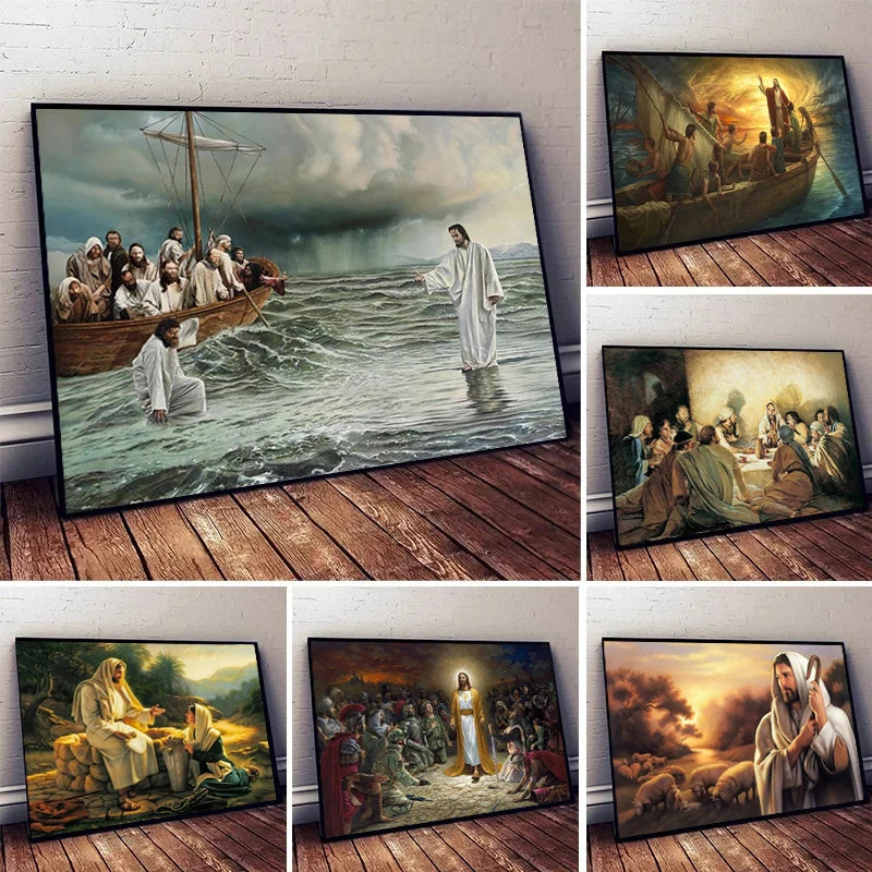Christian God Jesus The Shepherd Christ Belief Faith Wall Art