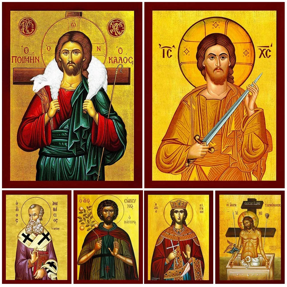 Vintage Jesus Christ Religion Wall Pictures