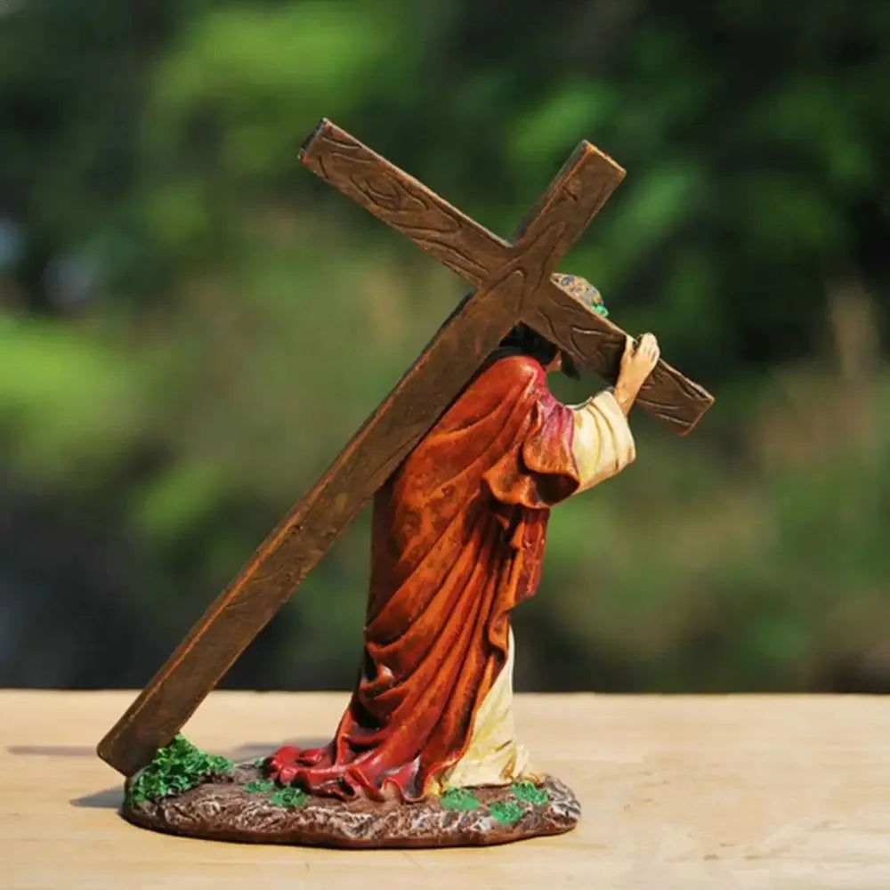 On The Way To Calvary Jesus Cross Statue